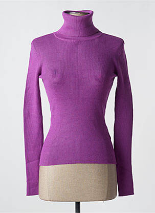 Pull col roulé violet ESPRIT pour femme