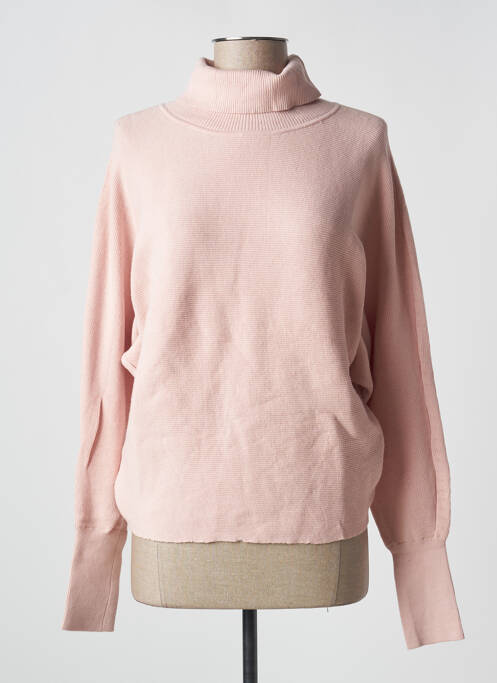 Pull col roulé rose ESPRIT pour femme