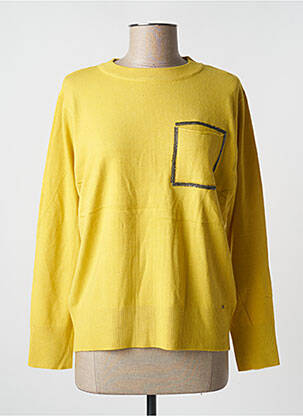 Pull resserrée sur le bas manches longues jaune FELINO femme