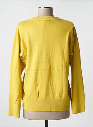 Pull resserrée sur le bas manches longues jaune FELINO femme