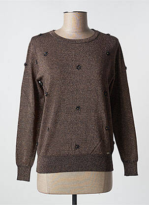 Pull resserrée sur le bas manches longues or FELINO femme