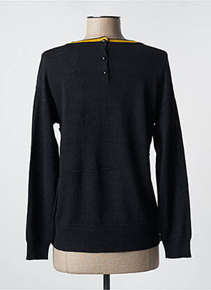 Pull col rond manches longues noir FELINO femme