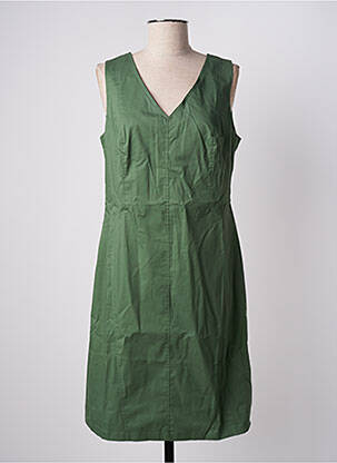 Robe mi-longue sans manche sans manche vert FELINO femme