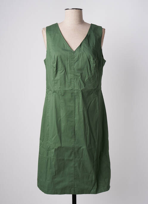 Robe mi-longue vert FELINO pour femme