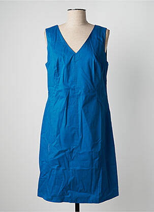 Robe mi-longue sans manche sans manche bleu FELINO femme