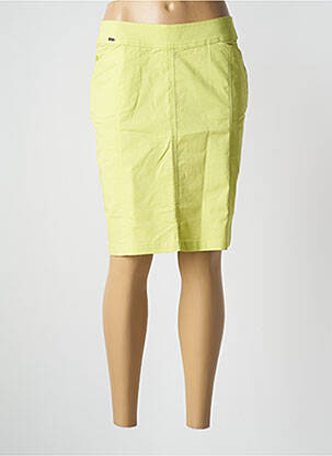 Jupe mi-longue stretch vert FELINO femme