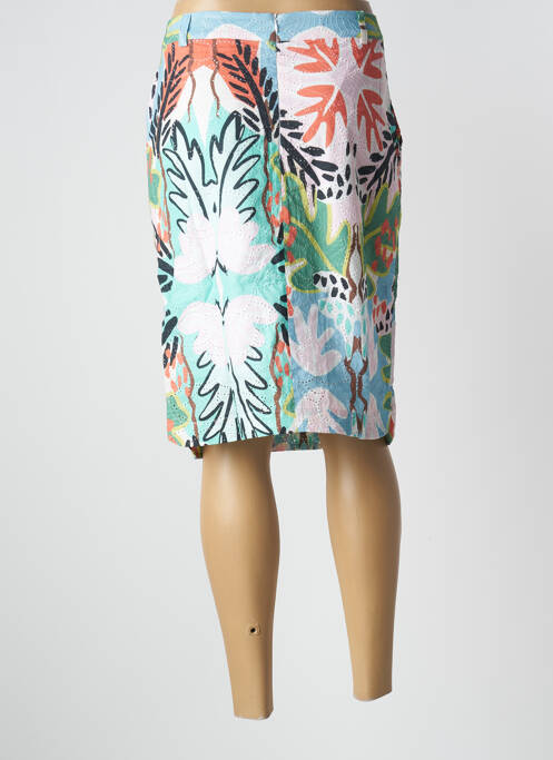 Jupe mi-longue vert FELINO pour femme