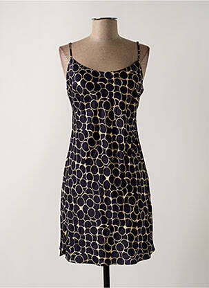 Nuisette/combinette tissage satiné bleu MARJOLAINE femme