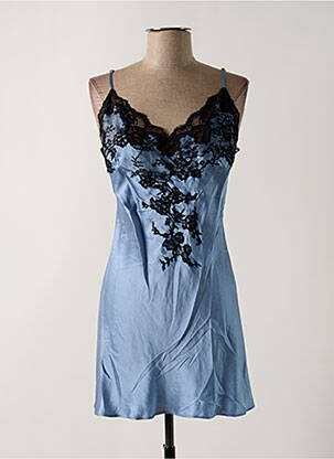Nuisette/combinette broderie bleu MARJOLAINE femme