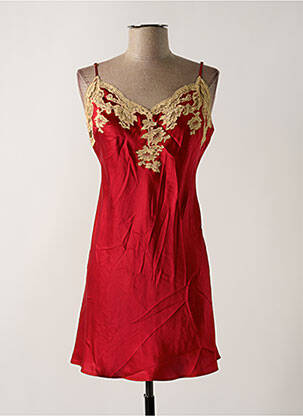 Nuisette/combinette tissage satiné rouge MARJOLAINE femme