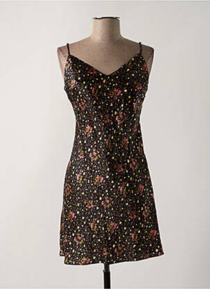 Nuisette/combinette tissage satiné noir MARJOLAINE femme