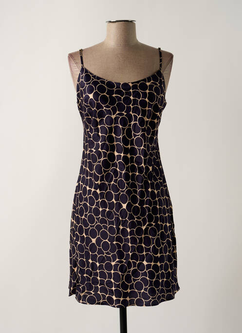 Nuisette/combinette tissage satiné bleu MARJOLAINE femme