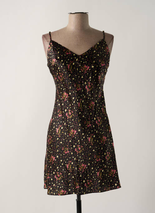 Nuisette/combinette tissage satiné noir MARJOLAINE femme
