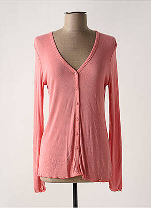 Gilet manches longues coupe cintrée rose SENORETTA femme
