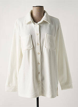 Veste casual coupe droite blanc RINGELLA femme
