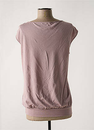 T-shirt col rond manches courtes violet IMPETUS femme