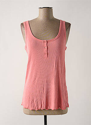 T-shirt coupe cintrée fines bretelles rose SENORETTA femme
