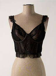 Corset haut soutien-gorge emboitant noir LINGADORE femme