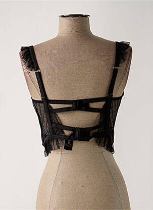 Corset haut soutien-gorge emboitant noir LINGADORE femme