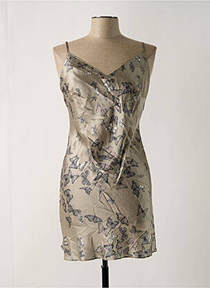 Nuisette/combinette col rond gris MARJOLAINE femme