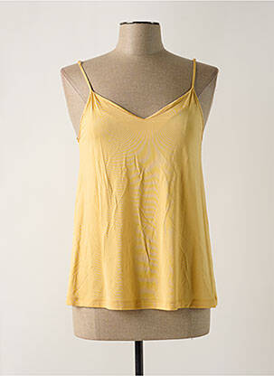 Top coupe cintrée fines bretelles jaune FRALY femme