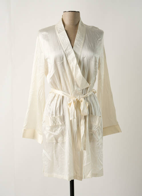 Déshabillé manches longues blanc MARJOLAINE femme