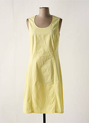 Robe mi-longue sans manche sans manche jaune GUY DUBOUIS femme