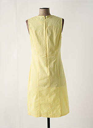 Robe mi-longue sans manche sans manche jaune GUY DUBOUIS femme