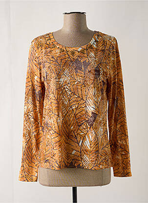 Top stretch manches longues orange DIANE LAURY femme