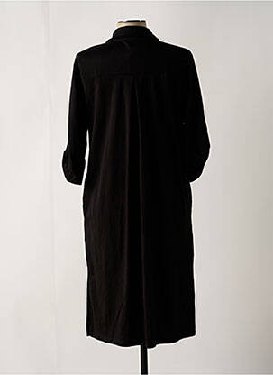 Robe mi-longue manches longues manches longues noir SCORZZO femme