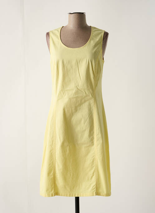Robe mi-longue sans manche sans manche jaune GUY DUBOUIS femme