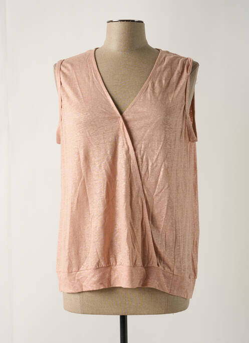 Top coupe fluide sans manche rose VOODOO femme