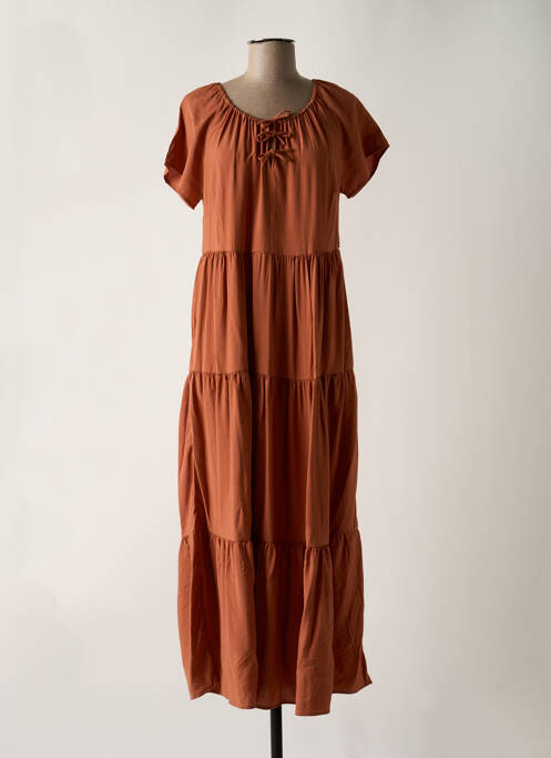 Robe longue marron CREAM pour femme