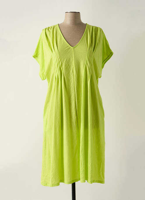 Robe mi-longue vert SCORZZO pour femme