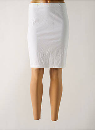 Jupe mi-longue stretch blanc ORIENTIQUE NATURALLY femme