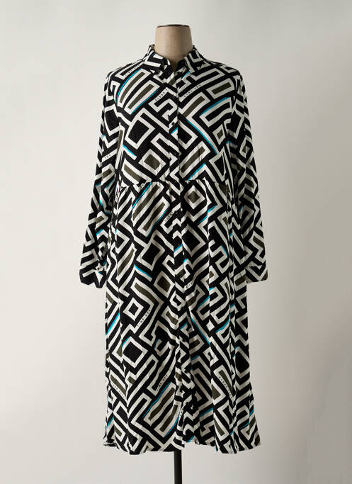 Robe longue manches longues manches longues noir CECIL femme