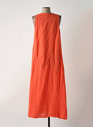 Robe longue sans manche sans manche orange LE BOUDOIR D'EDOUARD femme