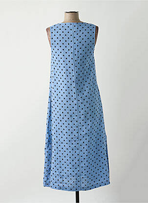Robe mi-longue sans manche sans manche bleu LE BOUDOIR D'EDOUARD femme
