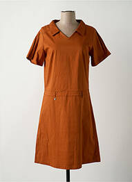 Robe mi-longue manches courtes manches courtes orange AGATHE & LOUISE femme