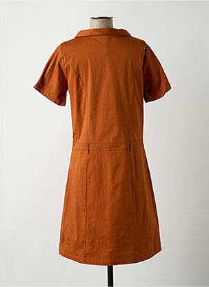 Robe mi-longue manches courtes manches courtes orange AGATHE & LOUISE femme