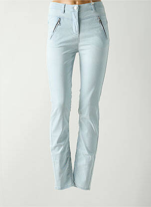 Jeans coupe slim stretch taille haute bleu TONI femme