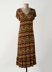 Robe longue marron AGATHE & LOUISE pour femme seconde vue