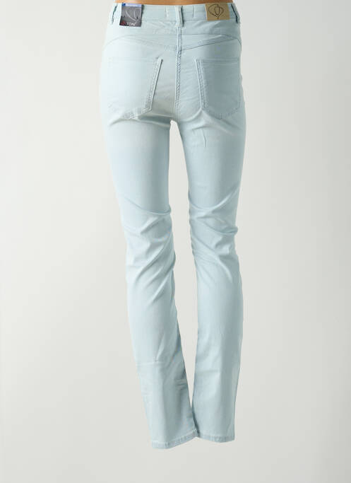 Jeans coupe slim stretch taille haute bleu TONI femme