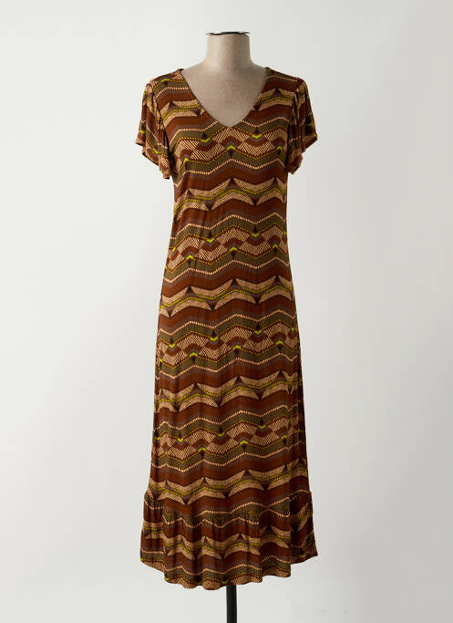 Robe longue marron AGATHE & LOUISE pour femme