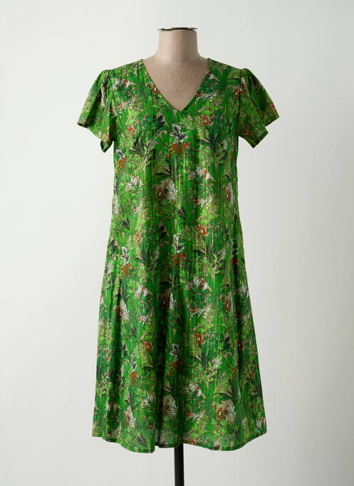 Robe mi-longue vert AGATHE & LOUISE pour femme