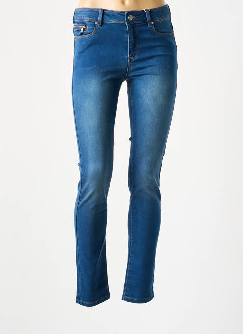 Pantalon slim bleu C'EST BEAU LA VIE pour femme