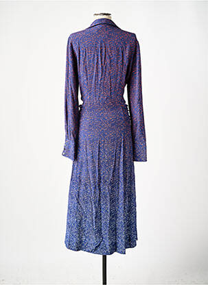 Robe longue manches longues manches longues bleu TOMMY HILFIGER femme