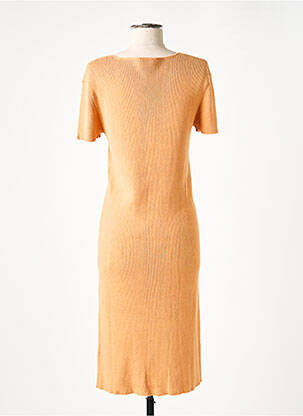 Robe mi-longue manches courtes manches courtes orange RODIER femme