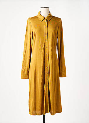 Robe mi-longue coupe fluide manches longues vert COMPTOIR DES COTONNIERS femme