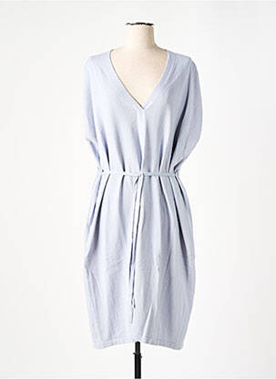 Robe pull col v manches courtes bleu RODIER femme